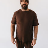 Coffee Bean | Men's Bamboo Short Sleeve Pajamas | Milk & Baby