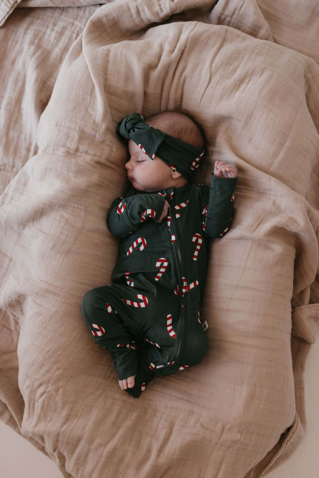 Bamboo Zip Pajamas | Candy Cane Lane 2024 | Milk & Baby