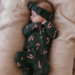 Bamboo Zip Pajamas | Candy Cane Lane 2024 | Milk & Baby