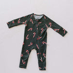 Bamboo Zip Pajamas | Candy Cane Lane 2024 | Milk & Baby