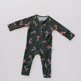 Bamboo Zip Pajamas | Candy Cane Lane 2024 | Milk & Baby