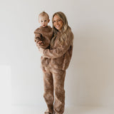 Just Smile Tan | Knit Baby Pant Set