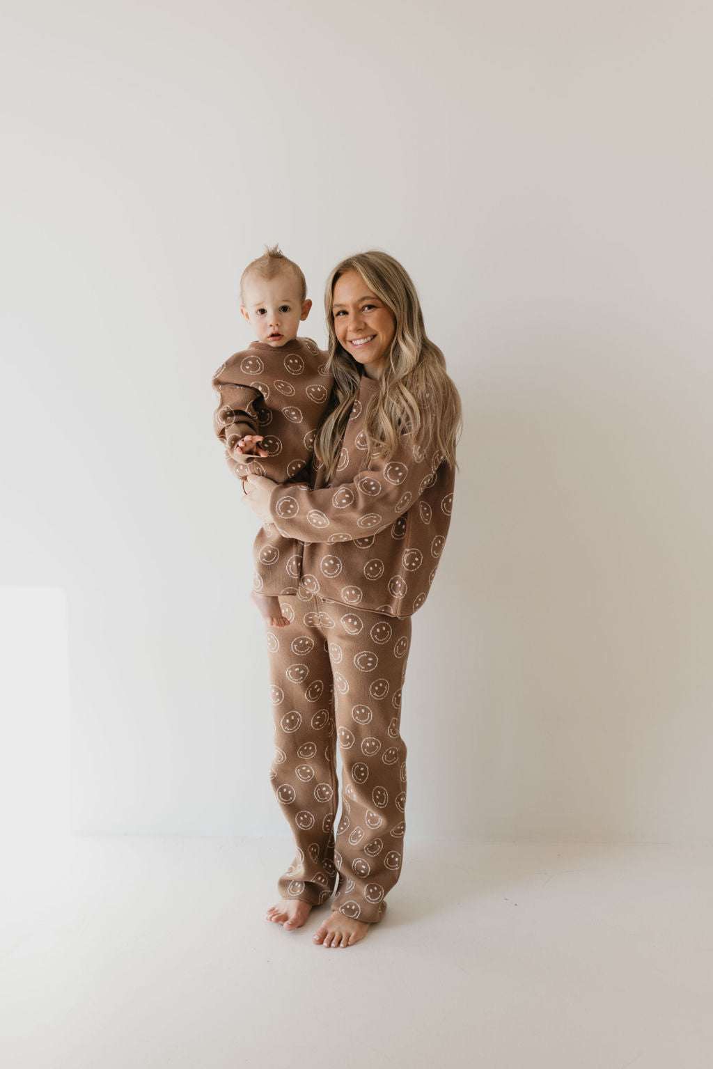 Just Smile Tan | Knit Baby Pant Set | Milk & Baby