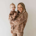 Just Smile Tan | Knit Baby Pant Set | Milk & Baby