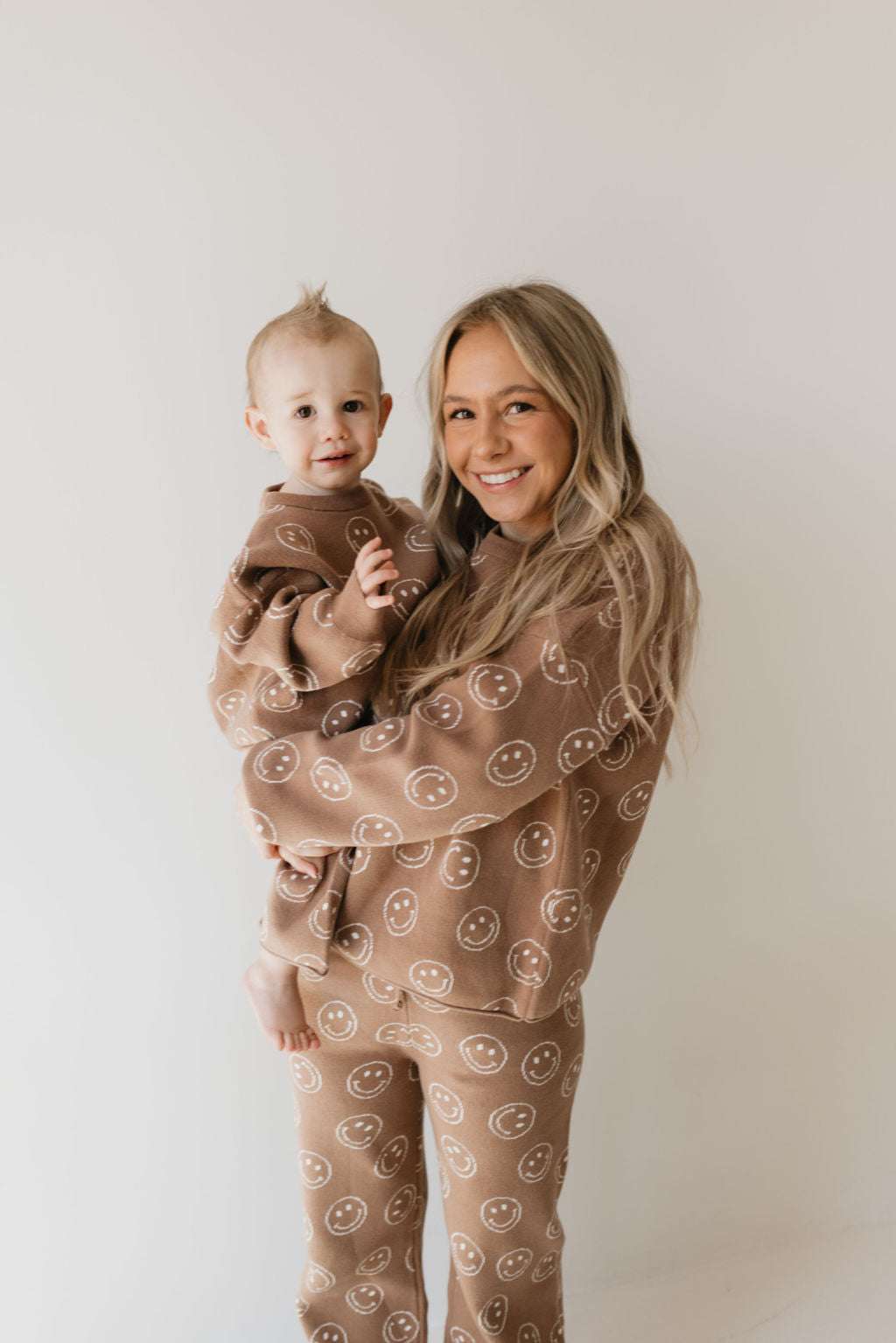 Just Smile Tan | Knit Baby Pant Set | Milk & Baby