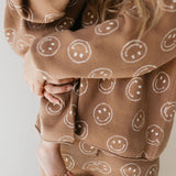 Just Smile Tan | Knit Baby Pant Set