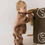 Just Smile Tan | Knit Baby Pant Set | Milk & Baby