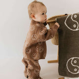 Just Smile Tan | Knit Baby Pant Set | Milk & Baby