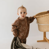 Just Smile Tan | Knit Baby Pant Set