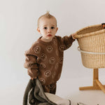 Just Smile Tan | Knit Baby Pant Set | Milk & Baby