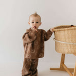 Just Smile Tan | Knit Baby Pant Set | Milk & Baby