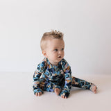 Charli Print | Bamboo Zip Pajamas | Milk & Baby