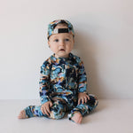 Charli Print | Bamboo Zip Pajamas | Milk & Baby