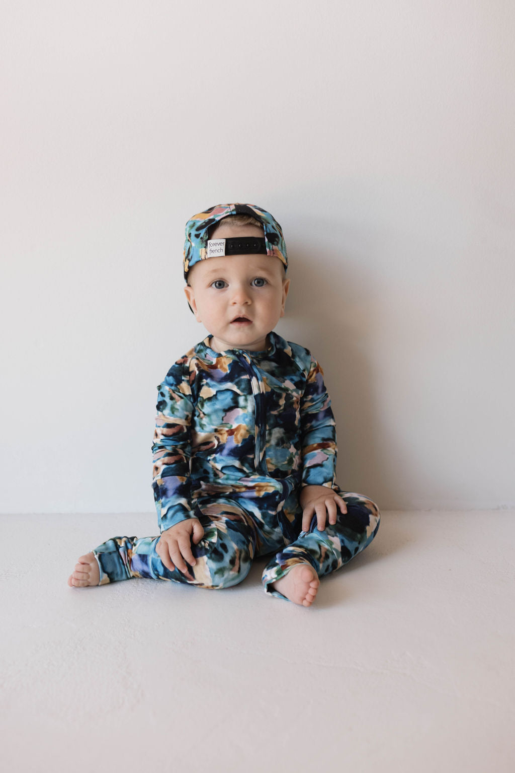 Charli Print | Bamboo Zip Pajamas | Milk & Baby