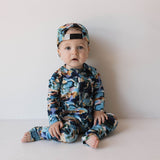 Charli Print | Bamboo Zip Pajamas | Milk & Baby