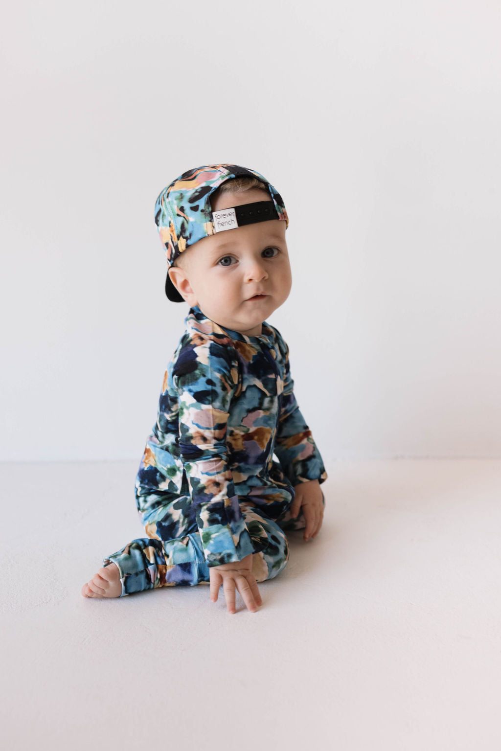 Charli Print | Bamboo Zip Pajamas | Milk & Baby
