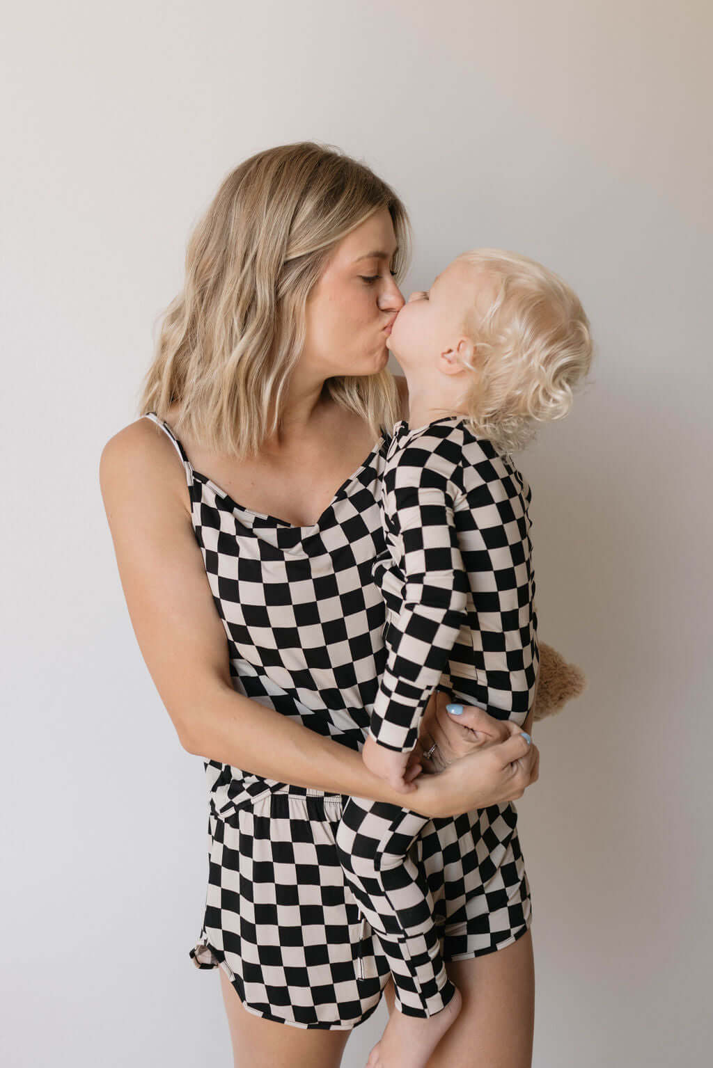 Black Checkerboard | Cami Women's Bamboo Set | Milk & Baby