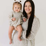 French Gray Floral Dress | Milk & Baby