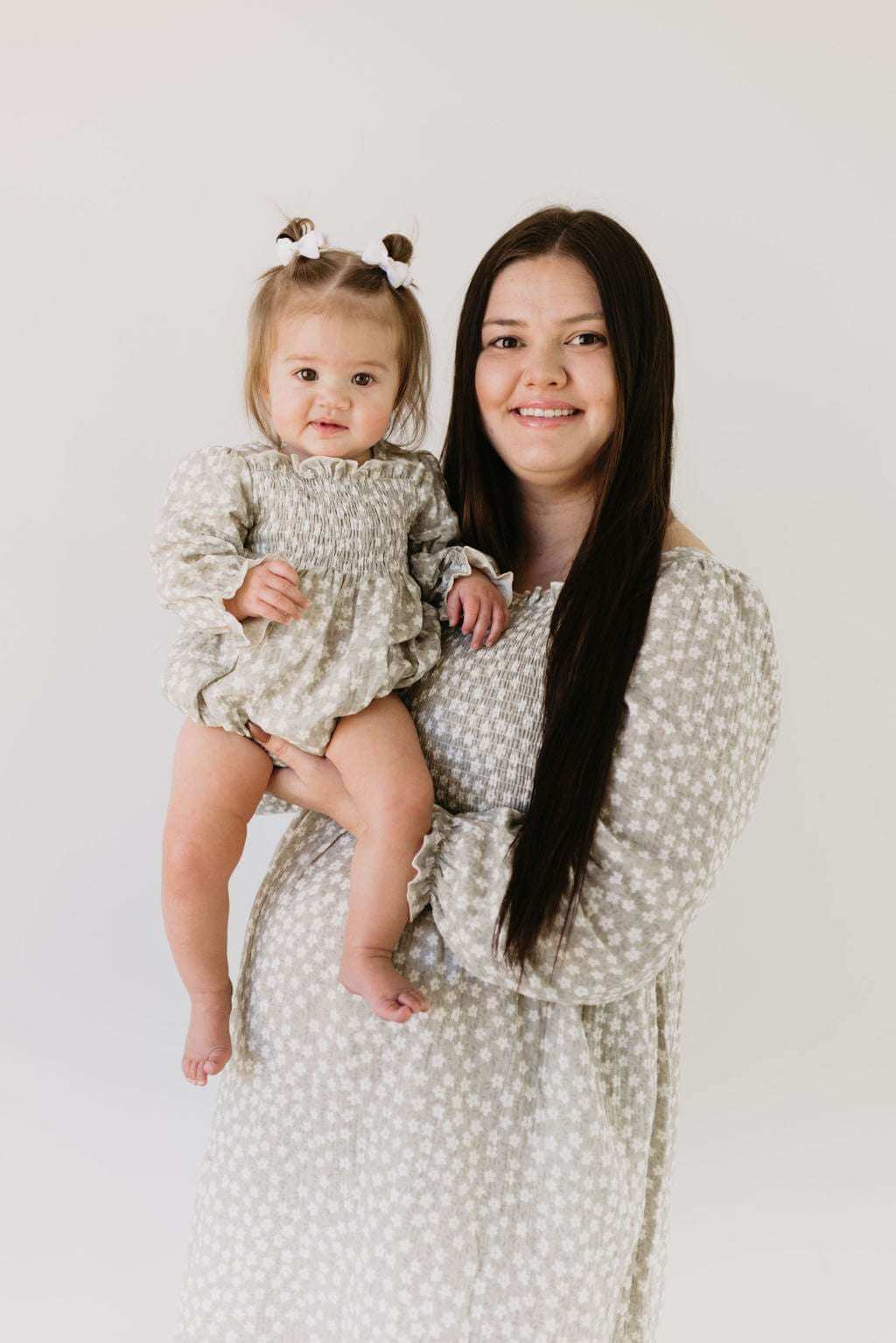 French Gray Floral Dress | Milk & Baby