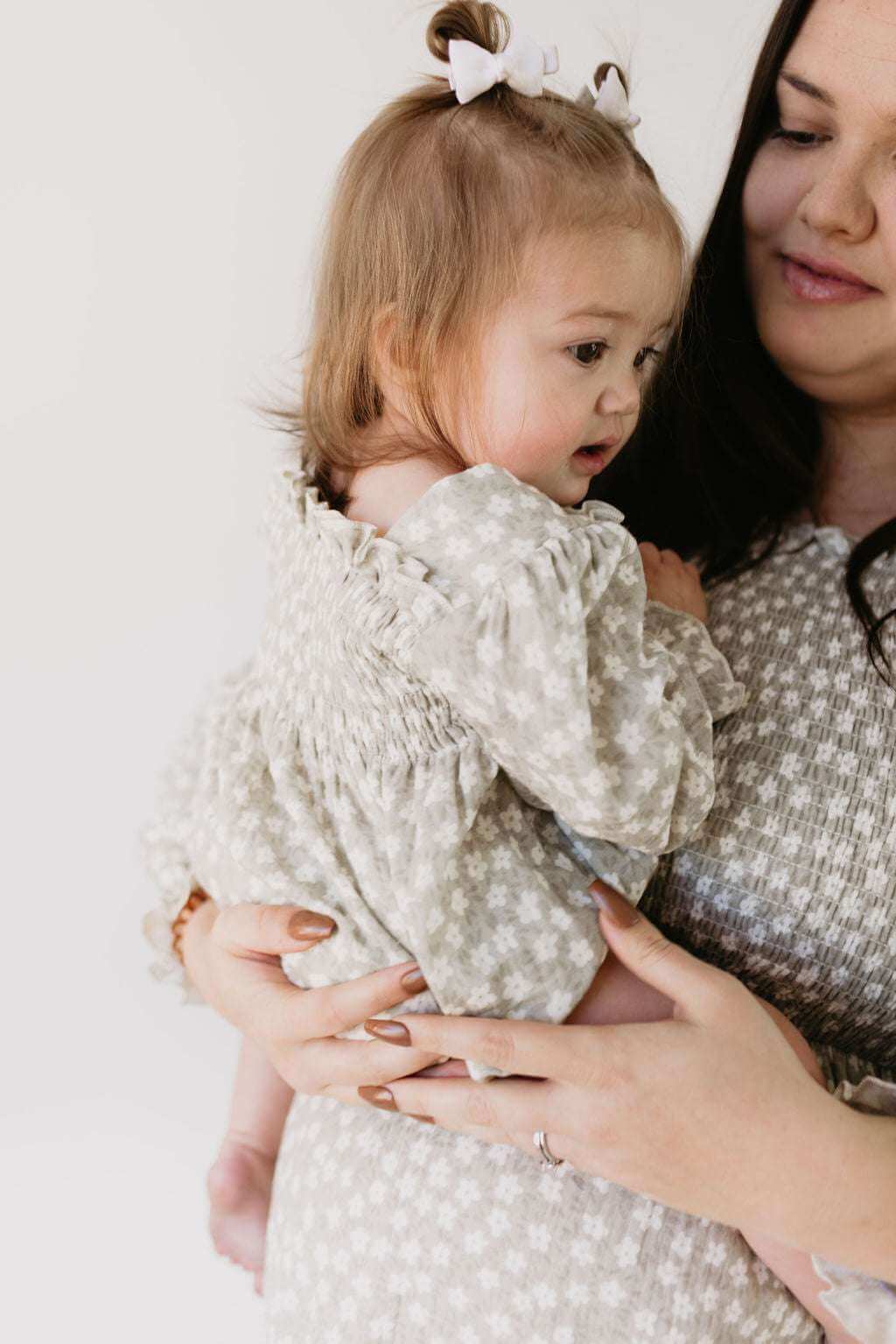 French Gray Floral Dress | Milk & Baby