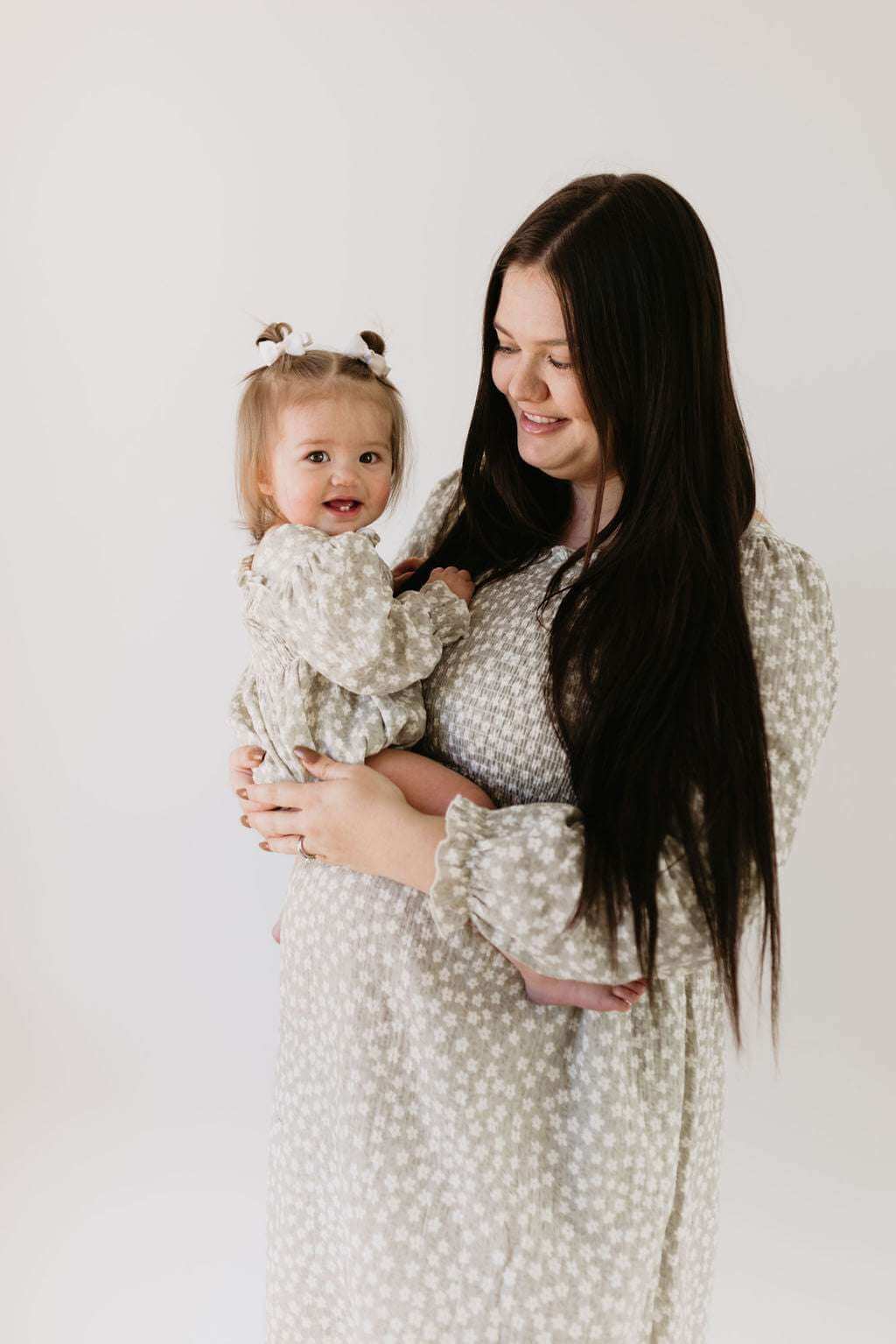 French Gray Floral Dress | Milk & Baby