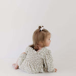 French Gray Floral | Ruffle Romper | Milk & Baby
