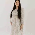French Gray Floral Dress | Milk & Baby