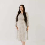 French Gray Floral Dress | Milk & Baby