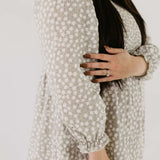 French Gray Floral Dress | Milk & Baby