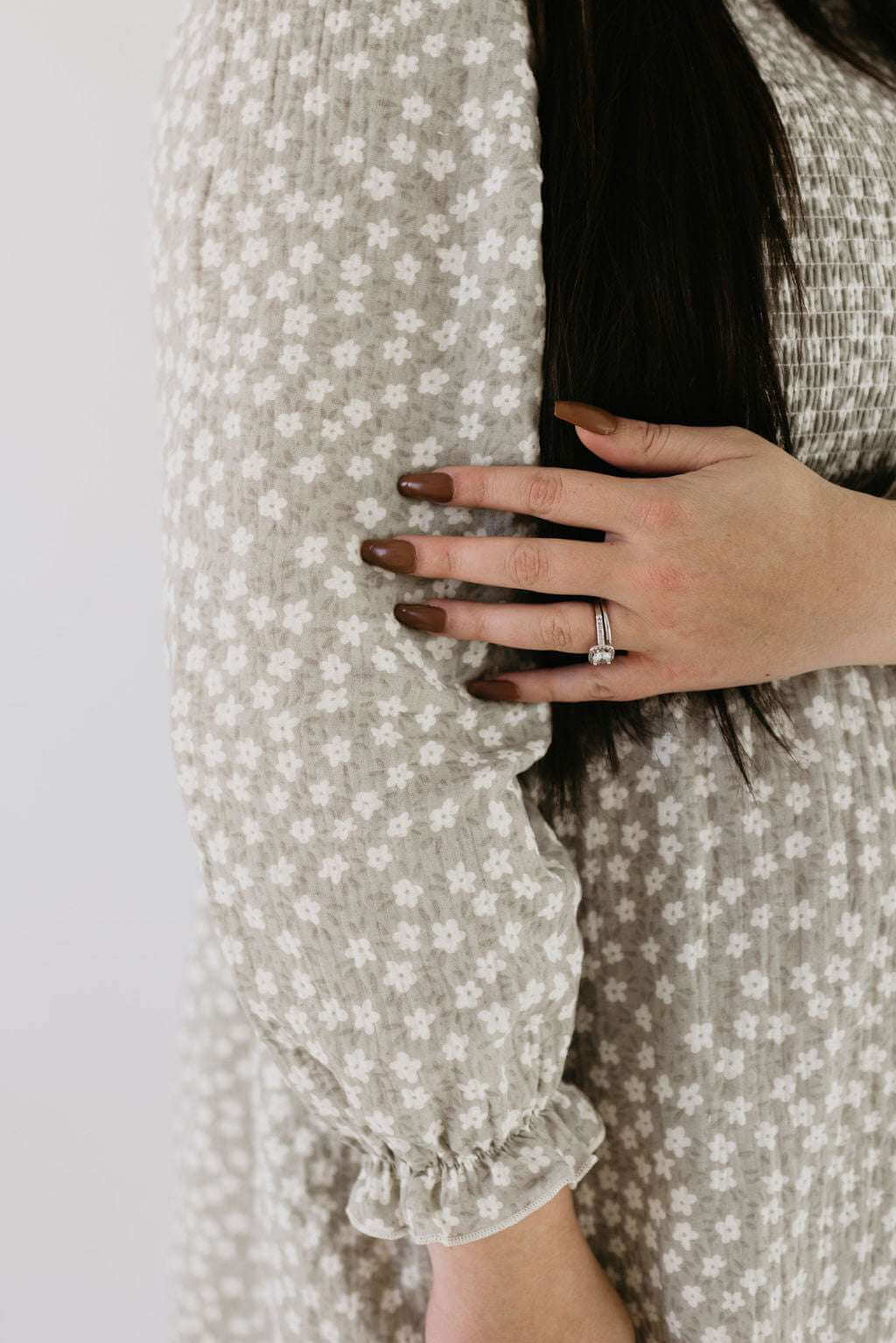 French Gray Floral Dress | Milk & Baby