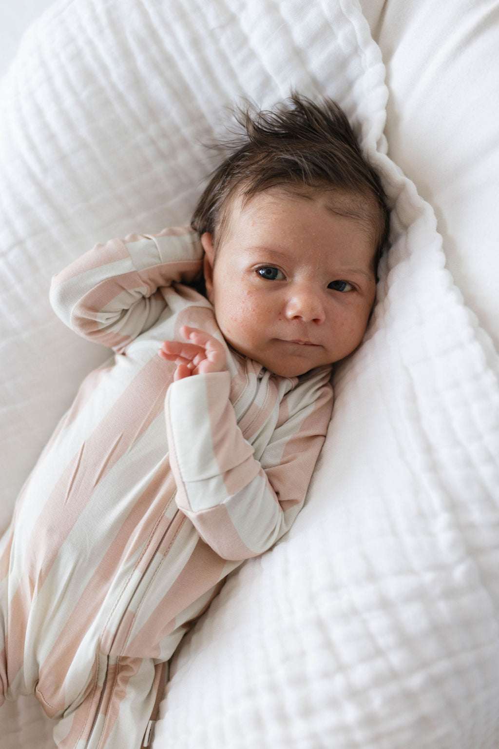 Candy Stripe | Bamboo Zip Pajamas | Milk & Baby