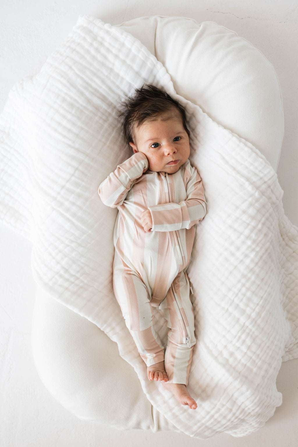Candy Stripe | Bamboo Zip Pajamas | Milk & Baby