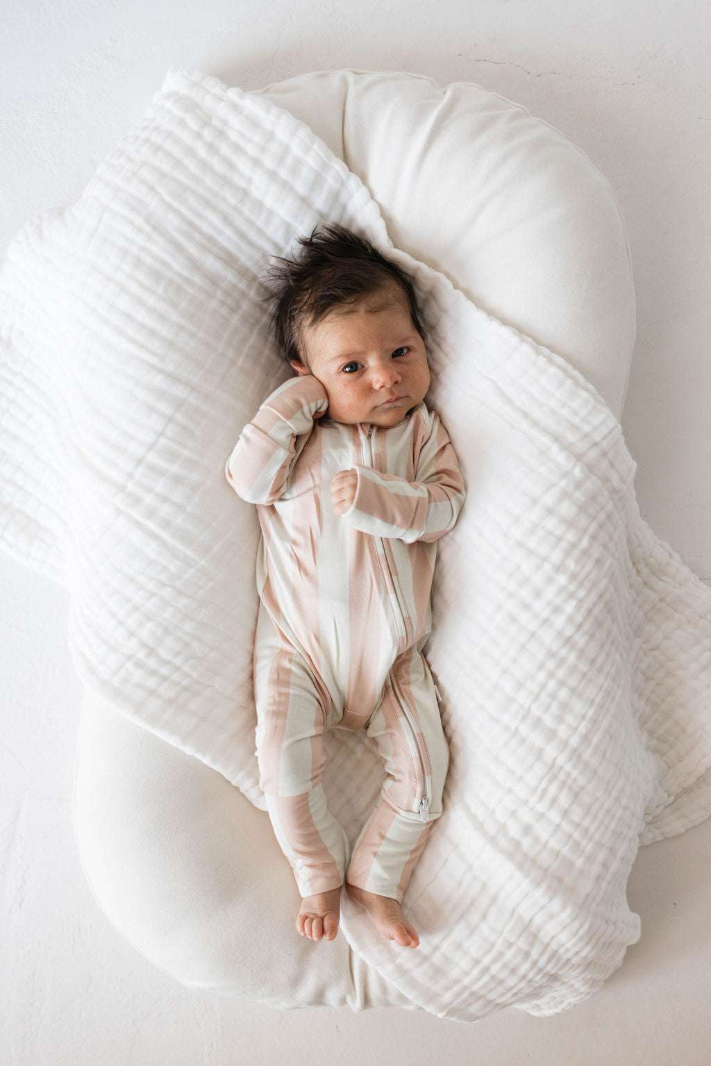 Candy Stripe | Bamboo Zip Pajamas | Milk & Baby