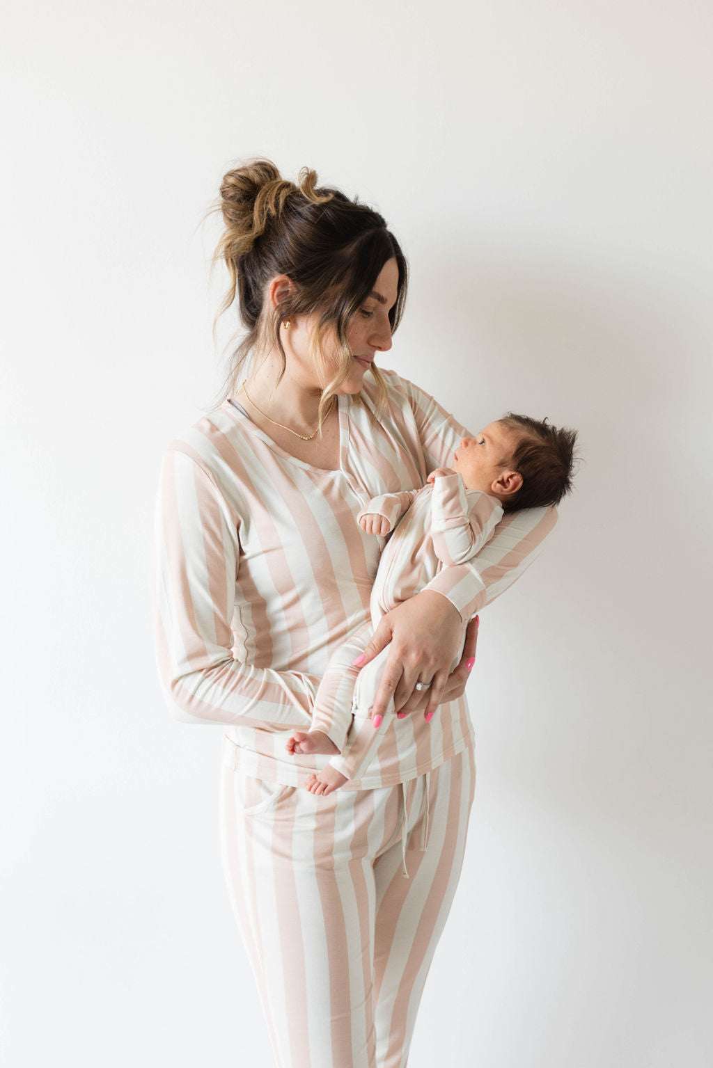 Candy Stripe | Bamboo Zip Pajamas | Milk & Baby