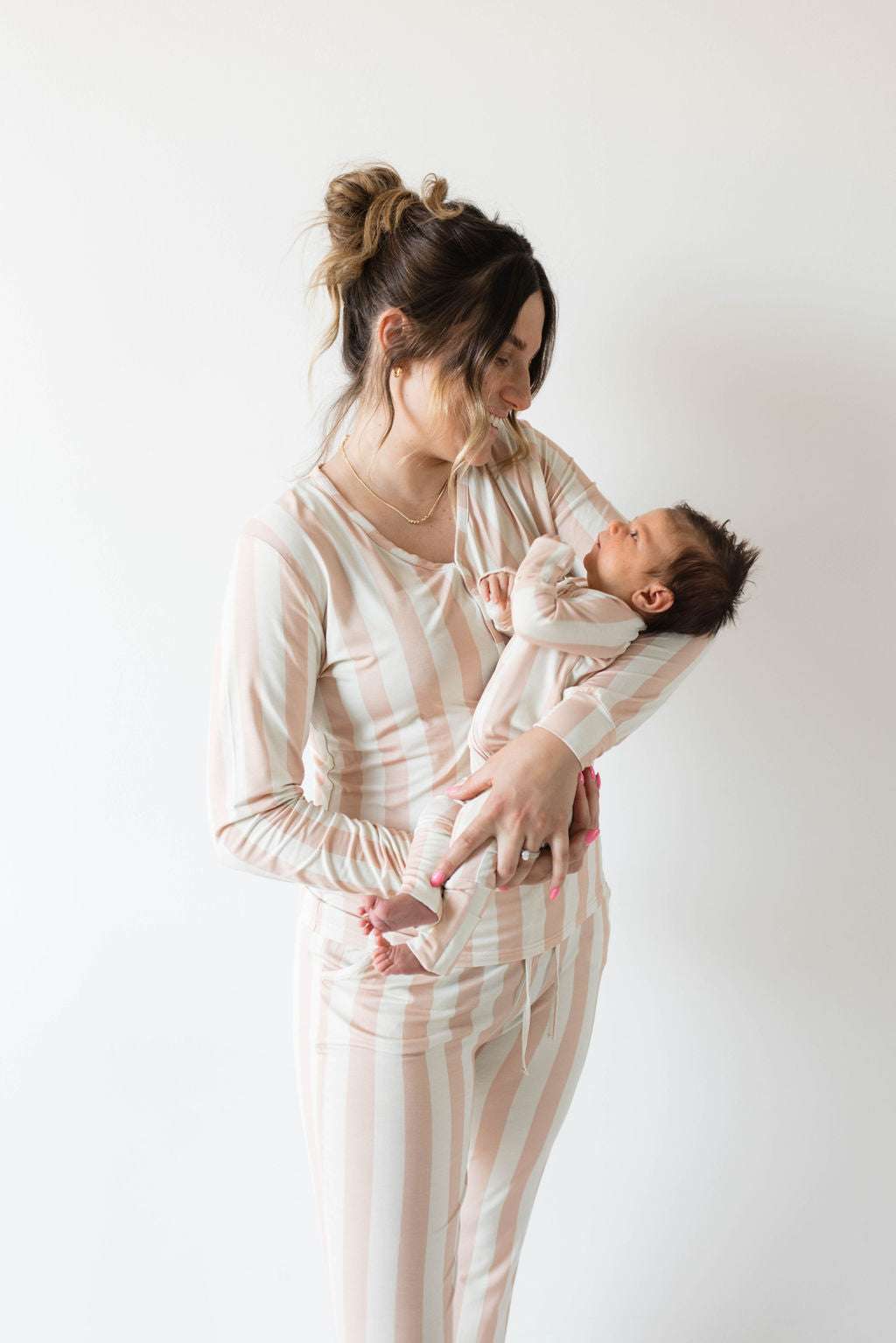 Candy Stripe | Bamboo Zip Pajamas | Milk & Baby