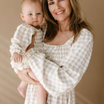 Gingham | Ruffle Romper | Milk & Baby