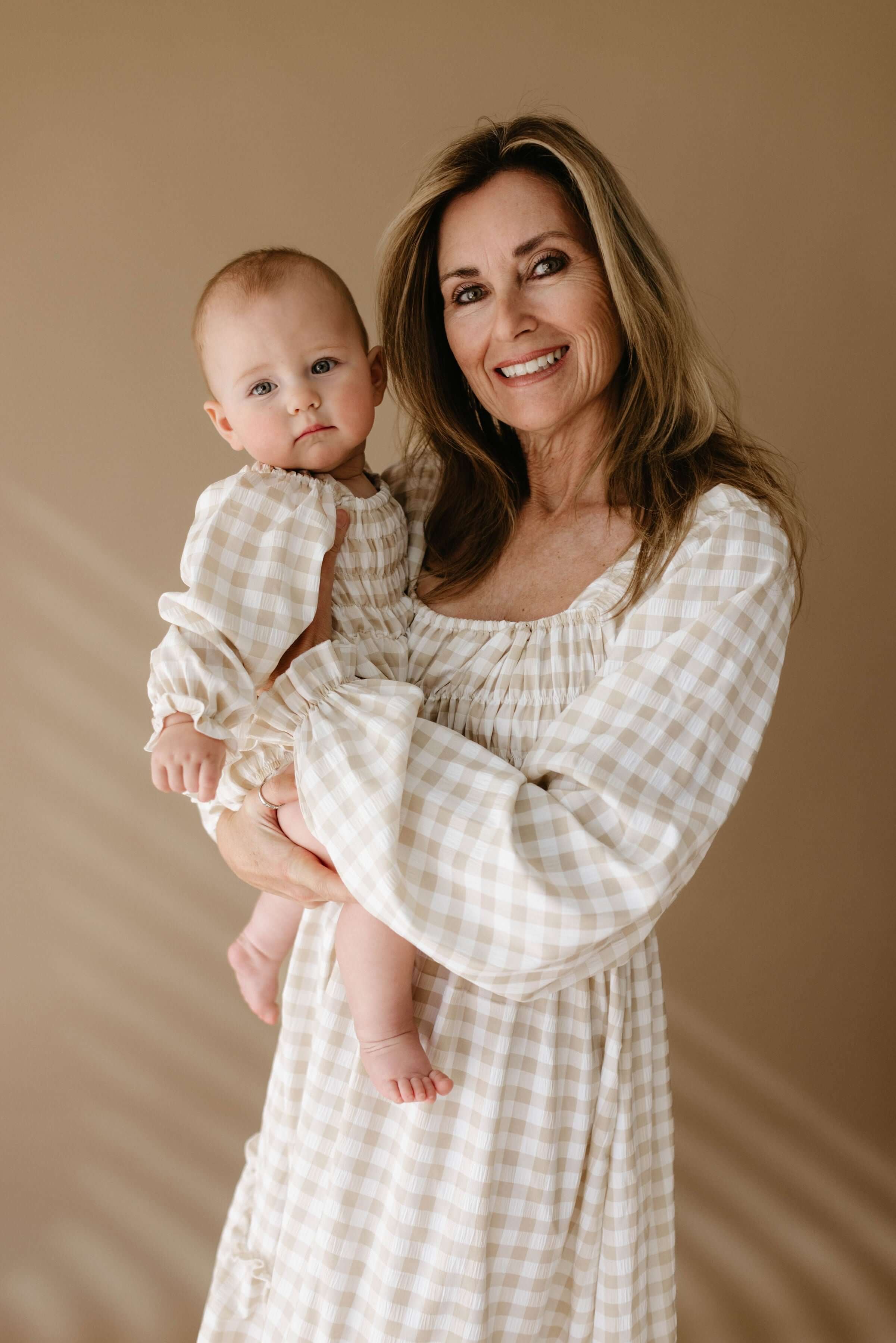 Gingham | Ruffle Romper | Milk & Baby