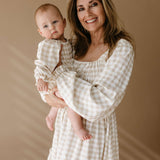 Gingham | Ruffle Romper | Milk & Baby