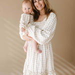 Gingham | Ruffle Romper | Milk & Baby