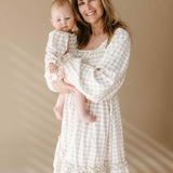 Gingham | Ruffle Romper | Milk & Baby