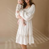 Gingham | Ruffle Romper | Milk & Baby