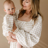 Gingham | Ruffle Romper | Milk & Baby