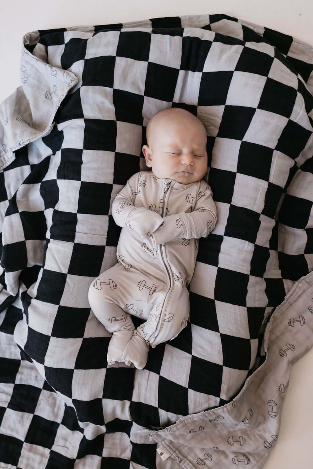 Arm Day | Bamboo Zip Pajamas | Milk & Baby