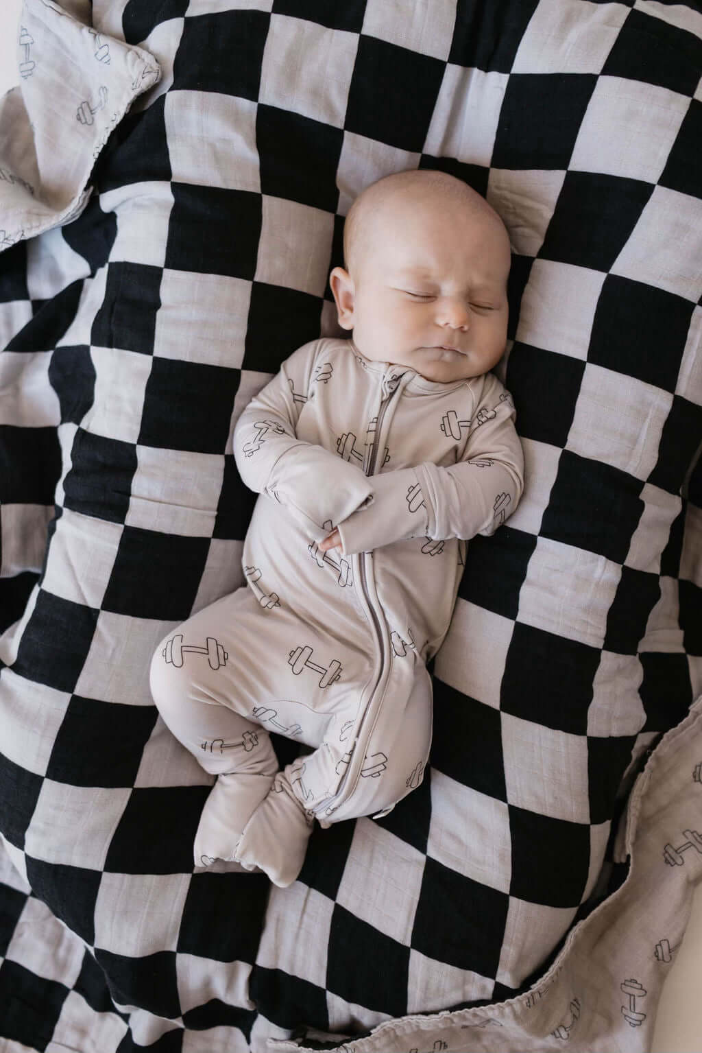 Arm Day | Bamboo Zip Pajamas | Milk & Baby