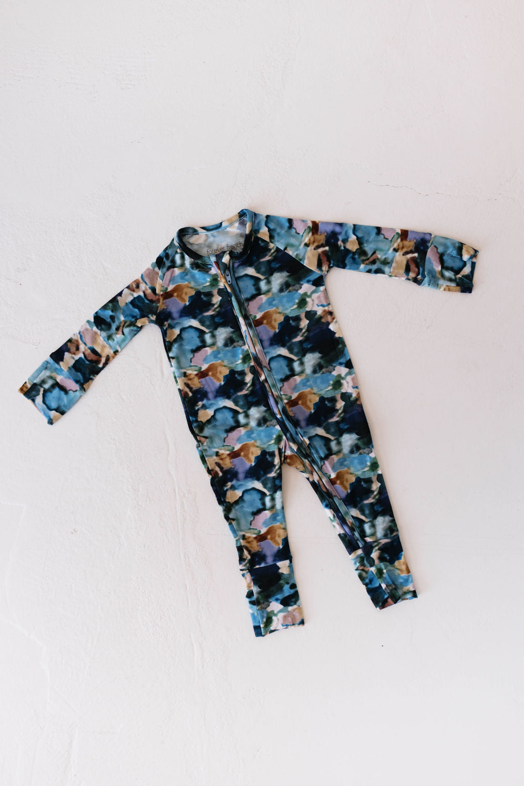 Charli Print | Bamboo Zip Pajamas | Milk & Baby