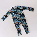 Charli Print | Bamboo Zip Pajamas | Milk & Baby