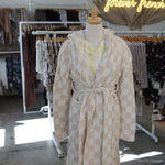 Cream Checkerboard | Adult Robe | Milk & Baby