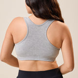 French Terry Racerback Nursing & Sleep Bra | Grey Heather