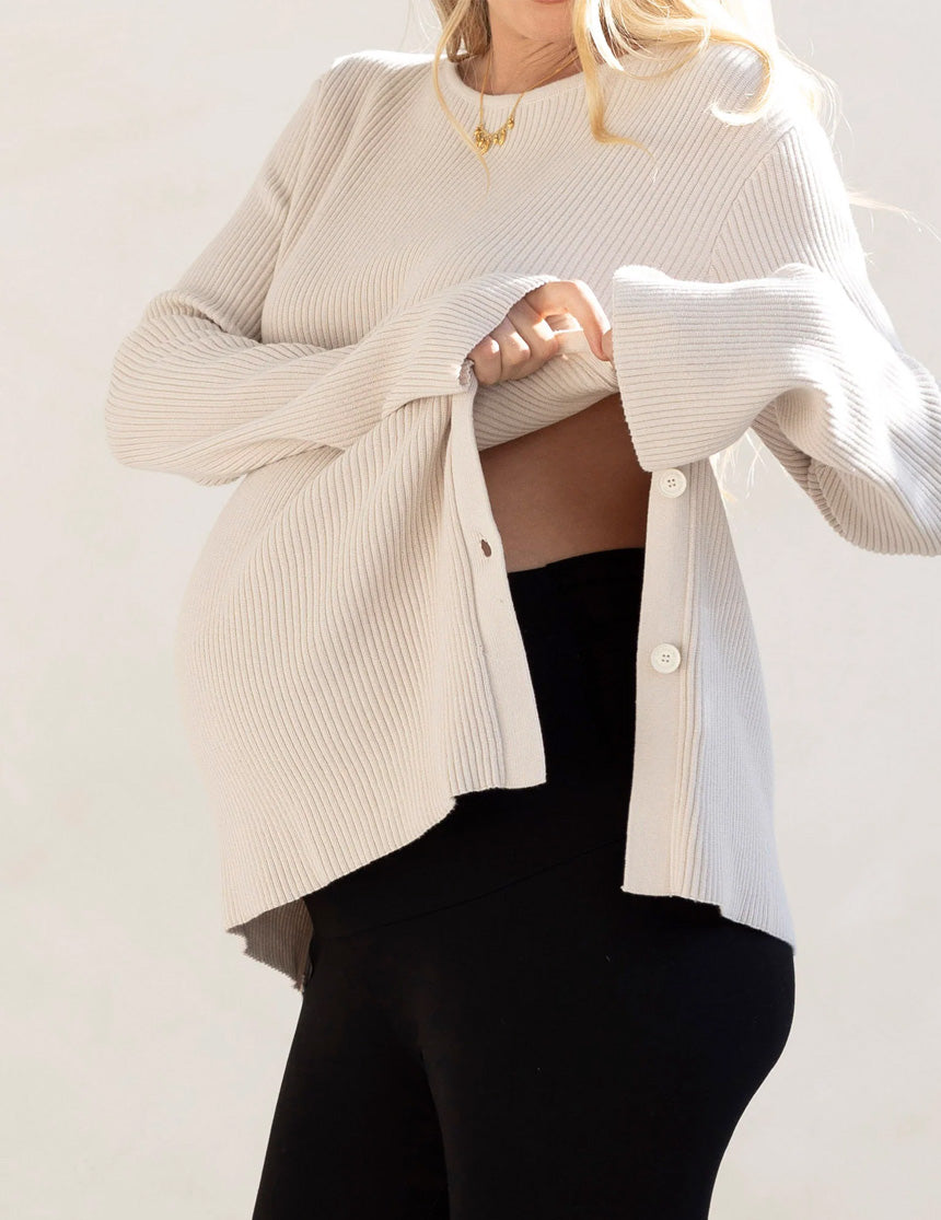 Arial Maternity & Nursing Sweater in Cream | Milk & Baby