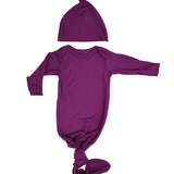 Mommy & Baby Knotted Gown Hospital Bundle | Plum